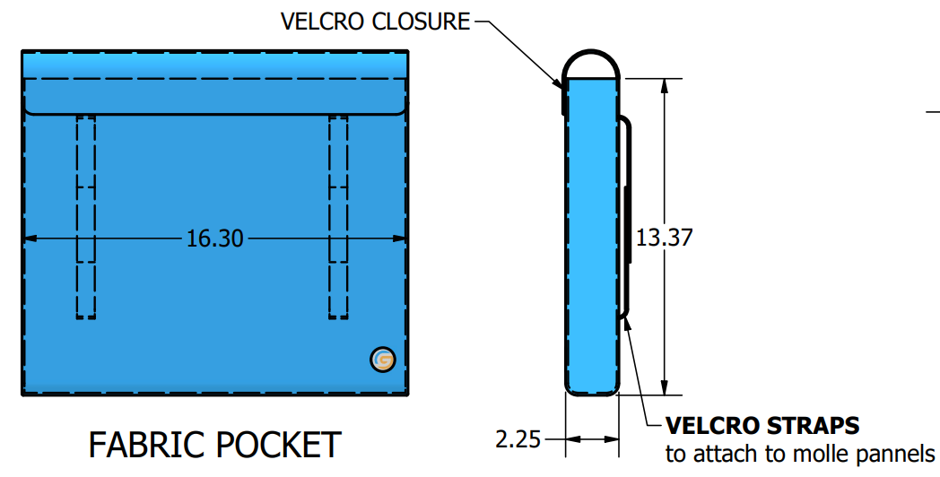 Fabric Pocket: Large